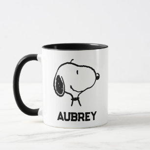 Snoopy Smile Giggle Laugh Add Your Name Mug