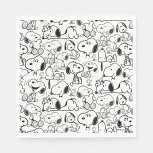 Snoopy Smile Giggle Laugh Pattern Napkin