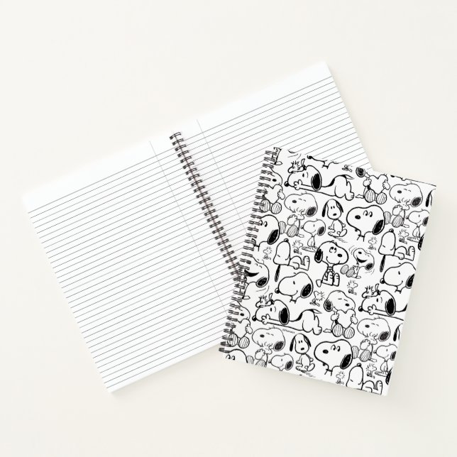 Snoopy Smile Giggle Laugh Pattern Notebook (Inside)