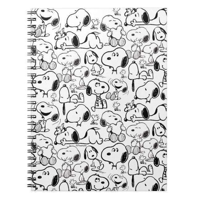 Snoopy Smile Giggle Laugh Pattern Notebook (Front)