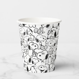 Snoopy Smile Giggle Laugh Pattern Paper Cups