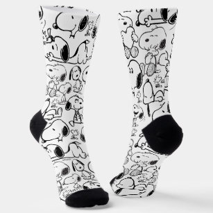 Snoopy Smile Giggle Laugh Pattern Socks