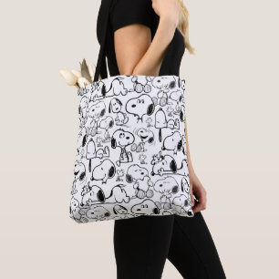 Snoopy Smile Giggle Laugh Pattern Tote Bag