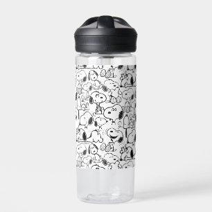 Snoopy Smile Giggle Laugh Pattern Water Bottle