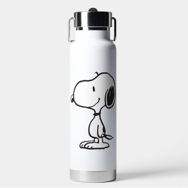 Snoopy Smile Giggle Laugh Water Bottle (Front)