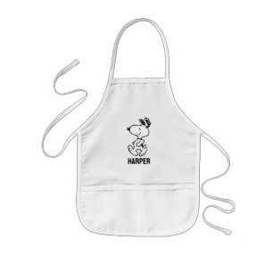 Snoopy So Sweet Flower Pattern   Add Your Name Kids Apron