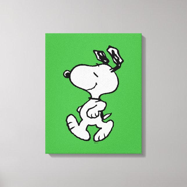 Snoopy So Sweet Flower Pattern Canvas Print (Front)