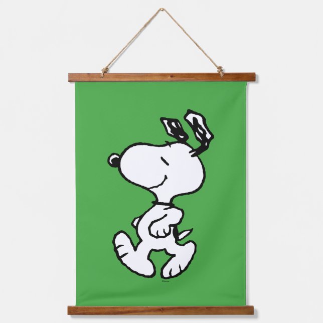 Snoopy So Sweet Flower Pattern Hanging Tapestry (Front)