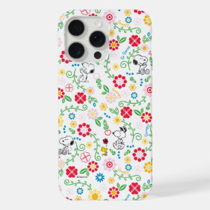 Snoopy So Sweet Flower Pattern iPhone 15 Pro Max Case