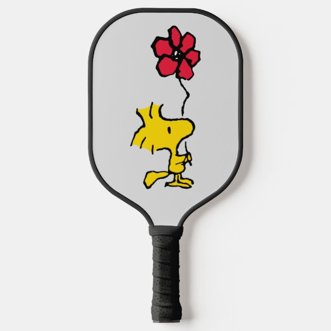 Snoopy So Sweet Flower Pattern Pickleball Paddle (Front)