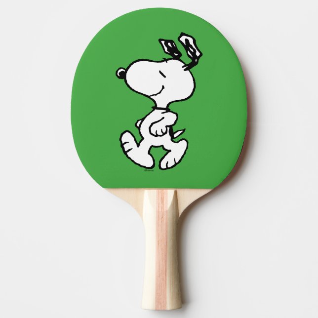 Snoopy So Sweet Flower Pattern Ping Pong Paddle (Front)