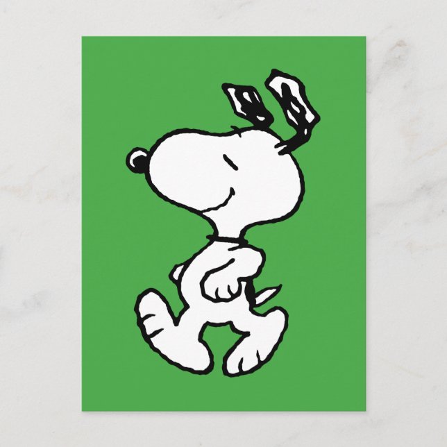Snoopy So Sweet Flower Pattern Postcard (Front)