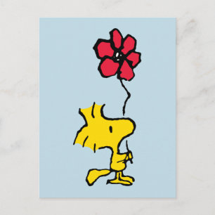 Snoopy So Sweet Flower Pattern Postcard