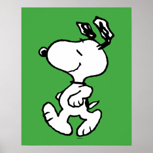 Snoopy So Sweet Flower Pattern Poster