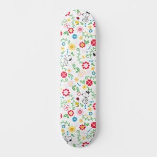 Snoopy So Sweet Flower Pattern Skateboard