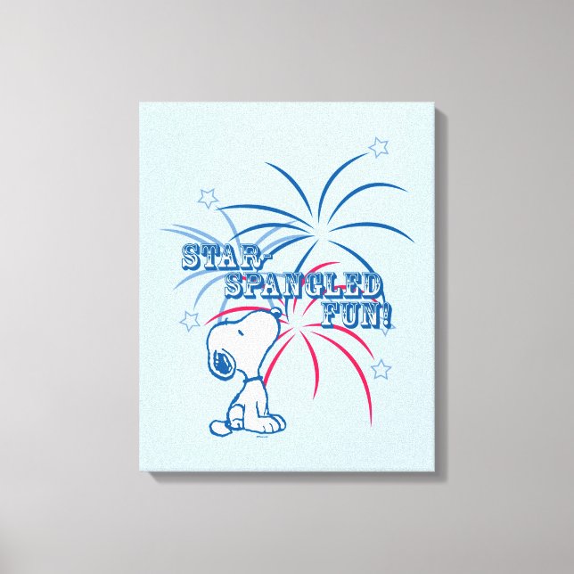 Snoopy Star Spangled Fun Canvas Print (Front)