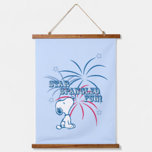 Snoopy Star Spangled Fun Hanging Tapestry