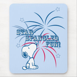 Snoopy Star Spangled Fun Mouse Mat