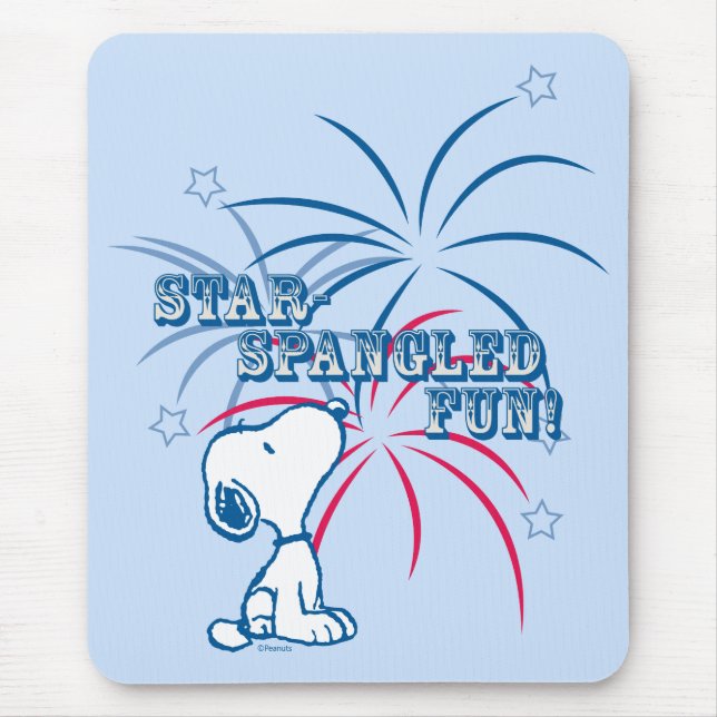 Snoopy Star Spangled Fun Mouse Mat (Front)