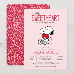 Snoopy   Sweetheart Baby Shower Invitation