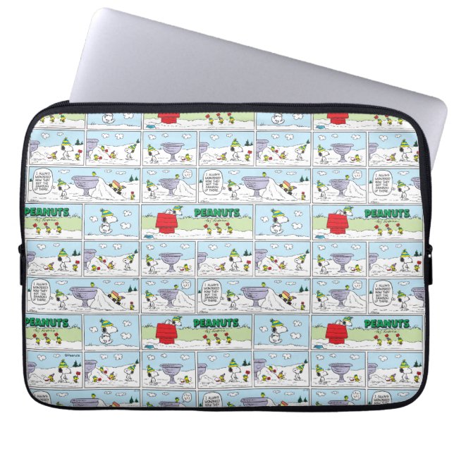 Snoopy & The Zamboni Crew Laptop Sleeve (Front)