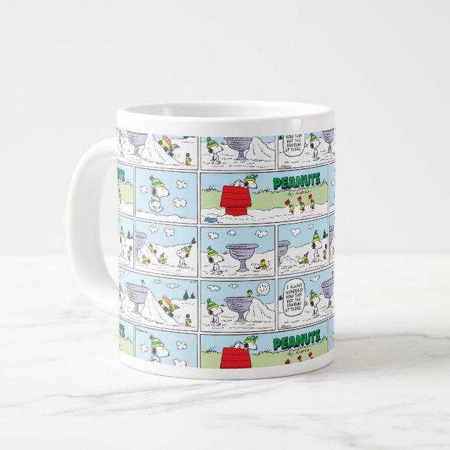 Snoopy & The Zamboni Crew Large Coffee Mug (Front Left)