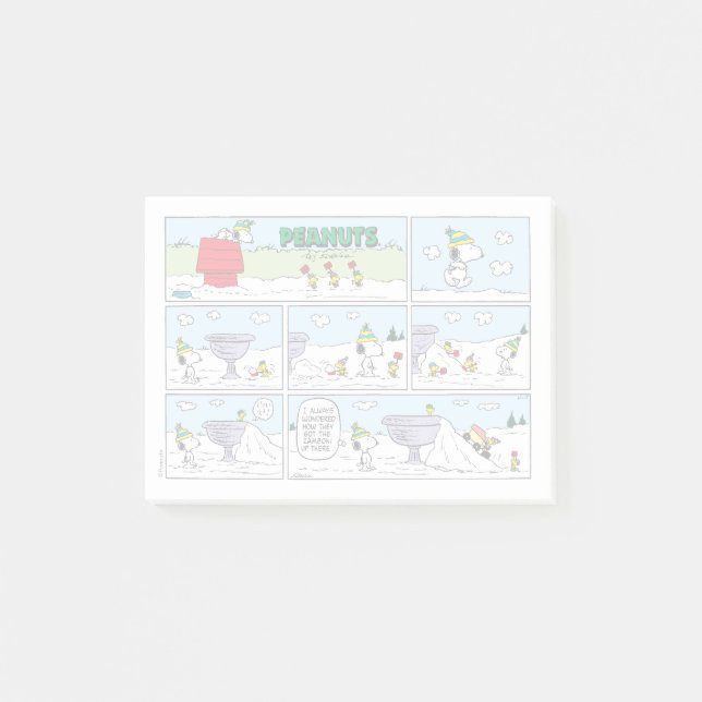 Snoopy & The Zamboni Crew Post-it Notes (Front)