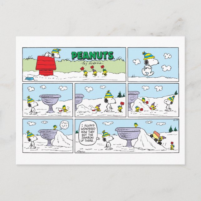 Snoopy & The Zamboni Crew Postcard (Front)
