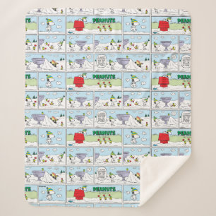 Snoopy & The Zamboni Crew Sherpa Blanket