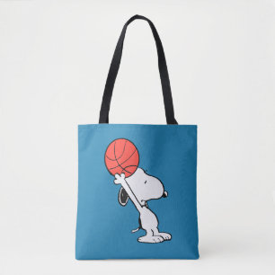 Snoopy Varsity Sports Basketball Tote Bag