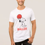 Snoopy Varsity Sports Basketball Tri-Blend Shirt<br><div class="desc">Take a look at this super cute design featuring Snoopy preparing a shot.</div>