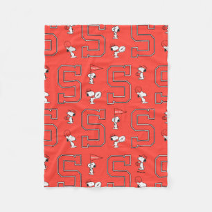 Snoopy Varsity Sports Fleece Blanket