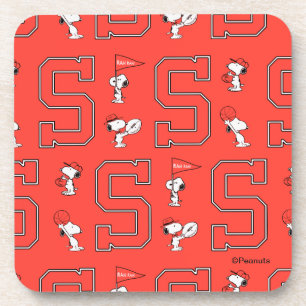 Snoopy Varsity Sports Pattern Coaster
