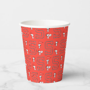 Snoopy Varsity Sports Pattern Paper Cups