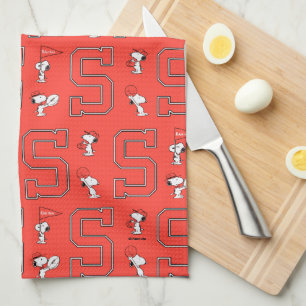 Snoopy Varsity Sports Pattern Tea Towel