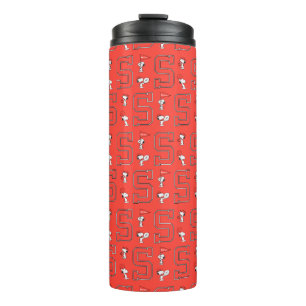 Snoopy Varsity Sports Pattern Thermal Tumbler