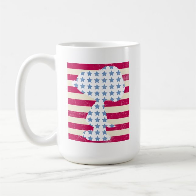 Snoopy Vintage Stars & Stripes Coffee Mug (Left)