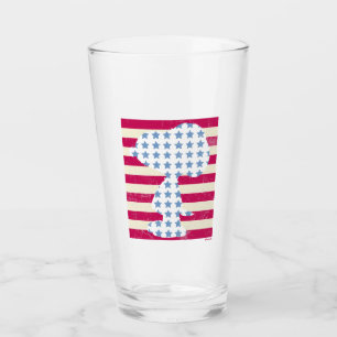 Snoopy Vintage Stars & Stripes Glass