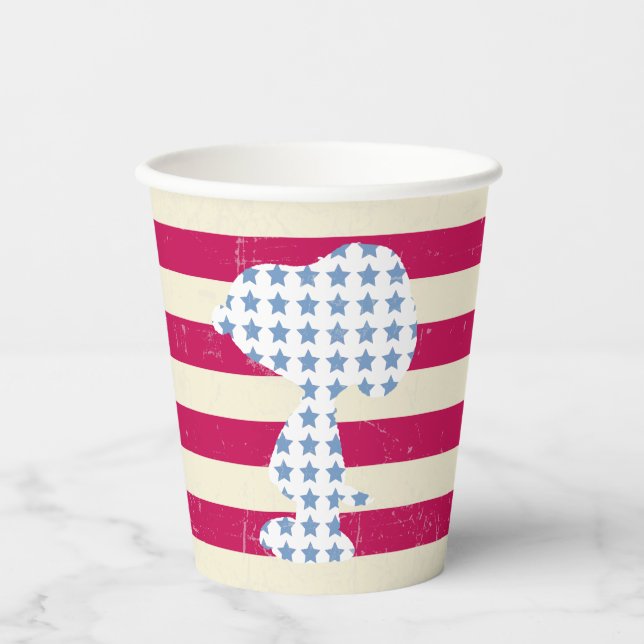 Snoopy Vintage Stars & Stripes Paper Cups (Front)