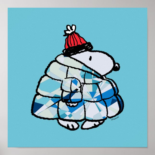 Snoopy Winter Gem Puffer Jacket Poster (Front)