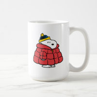 Snoopy Winter in Puffer Coat Coffee Mug