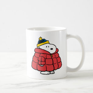 Snoopy Winter in Puffer Coat Coffee Mug