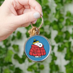 Snoopy Winter in Puffer Coat Keychain