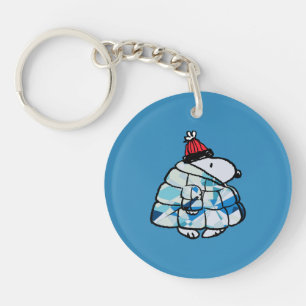 Snoopy Winter in Puffer Coat Keychain