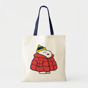 Snoopy Winter in Puffer Coat Tote Bag