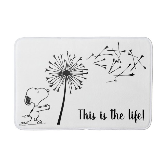 Snoopy With Dandelion Bath Mat (Front)