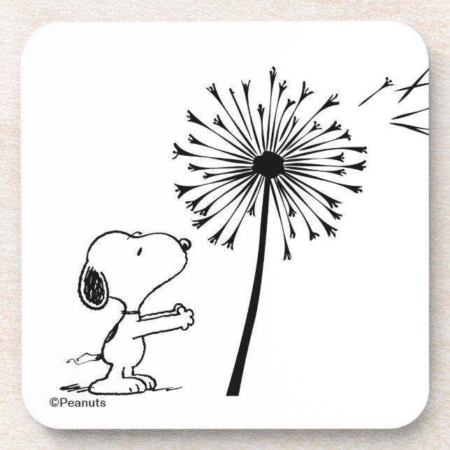 Snoopy With Dandelion Coaster (Front)