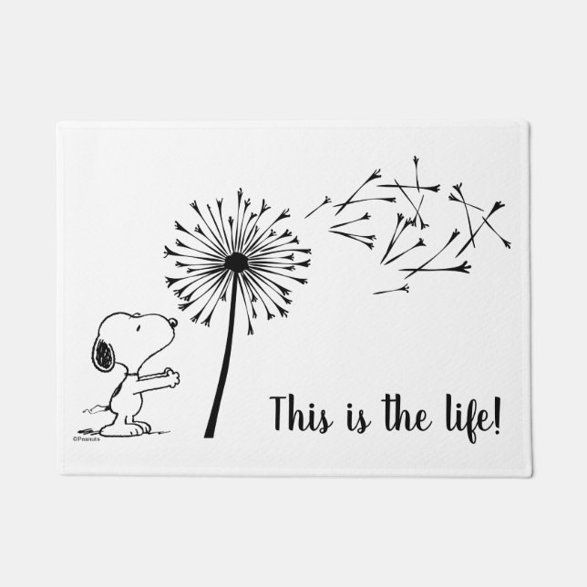 Snoopy With Dandelion Doormat (Front)