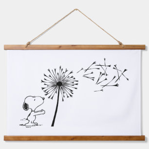 Snoopy With Dandelion Hanging Tapestry