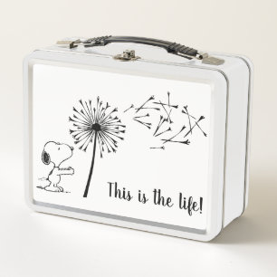 Snoopy With Dandelion Metal Lunch Box